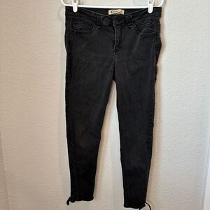 Democracy Black “Ab solution” Skinny Tie Detail Mid Rise Jeans - Size 8 - EUC